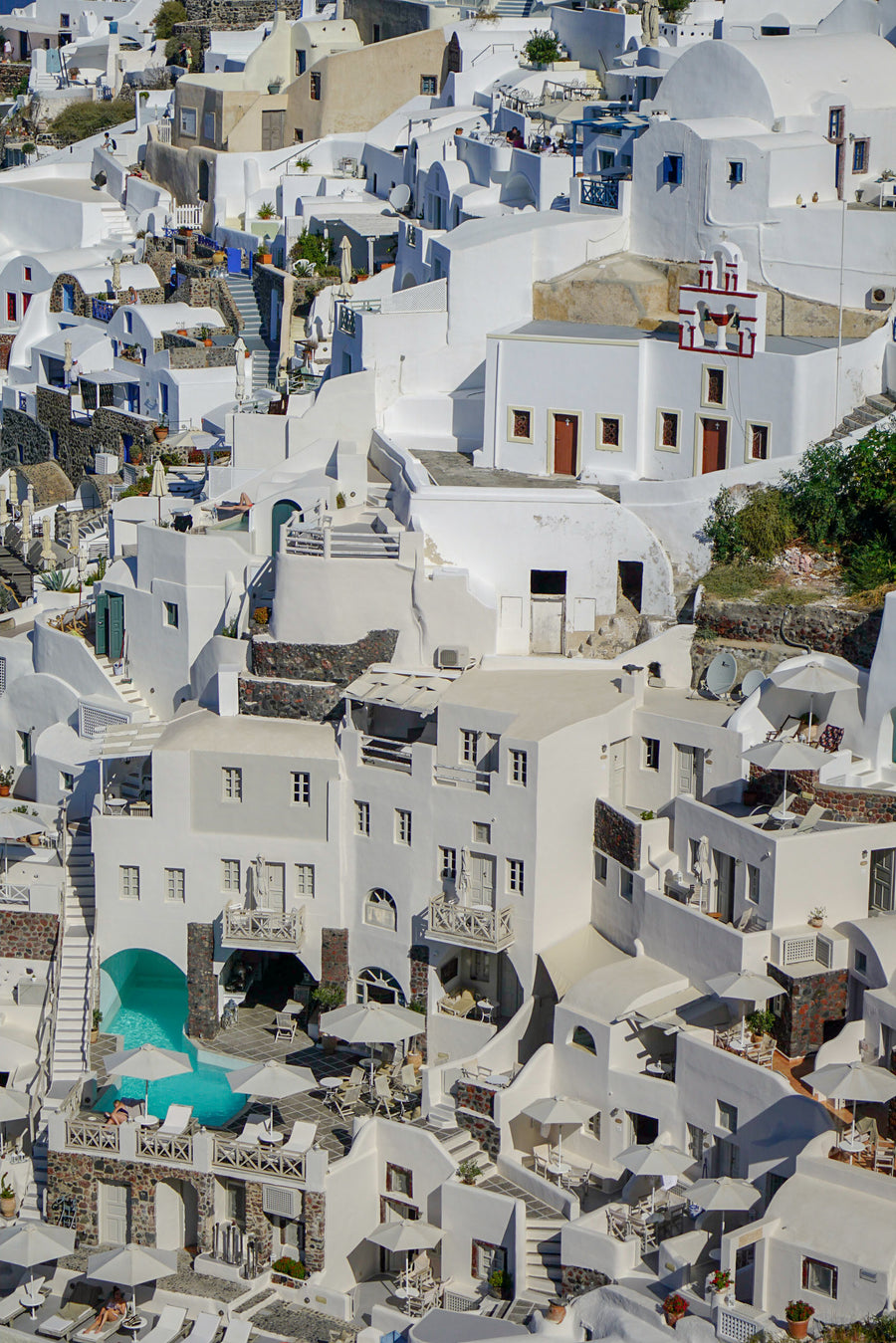 Santorini White Buildings, Oia, Greece